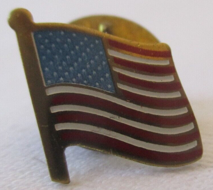 VINTAGE AMERICAN FLAG PUSH BACK COLLAR PIN