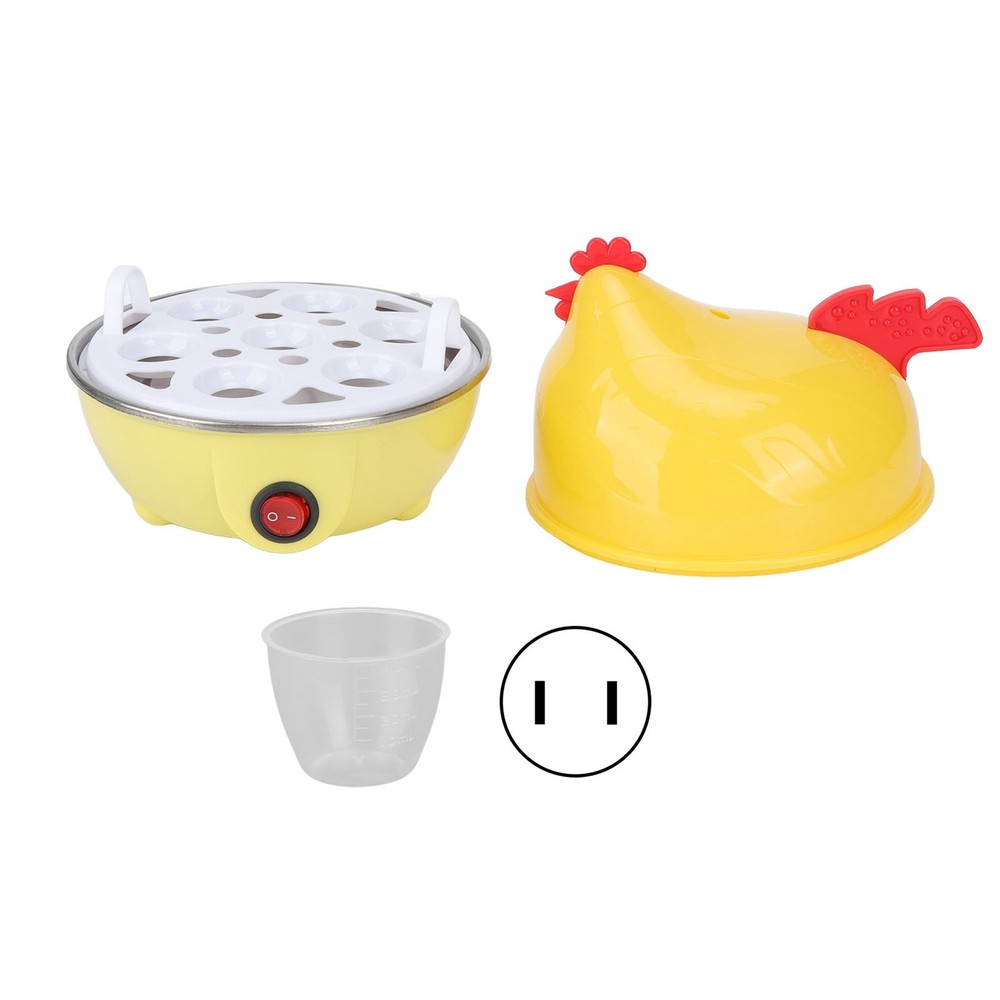 Electric Egg Cooker Multifunction Chicken Shape Rapid Egg Boiler 7 Egg Capacity