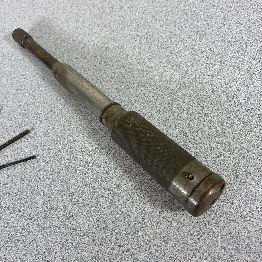 Antique Keen Kutter EC Simmons Push Drill with 6 Bits in Handle Vintage Tool