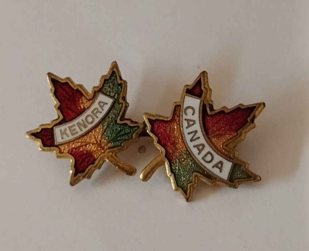 Kenora Canada Maple Leaf Souvenir Lapel Pin