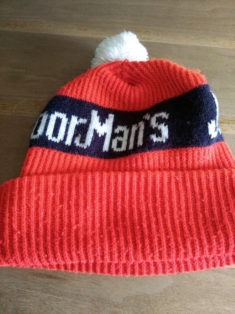 Vintage Moorman's Red And White Stocking Hat. Fits a Small Head. Sharp!