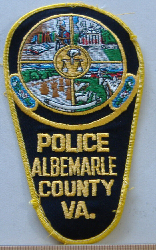 ALBEMARLE COUNTY  POLICE DEPT   VIRGINIA  FABRIC PATCH