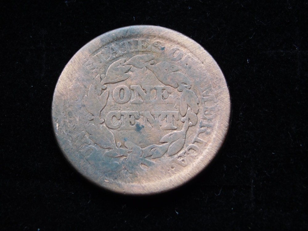 1846 US LARGE CENT COIN CLEANED