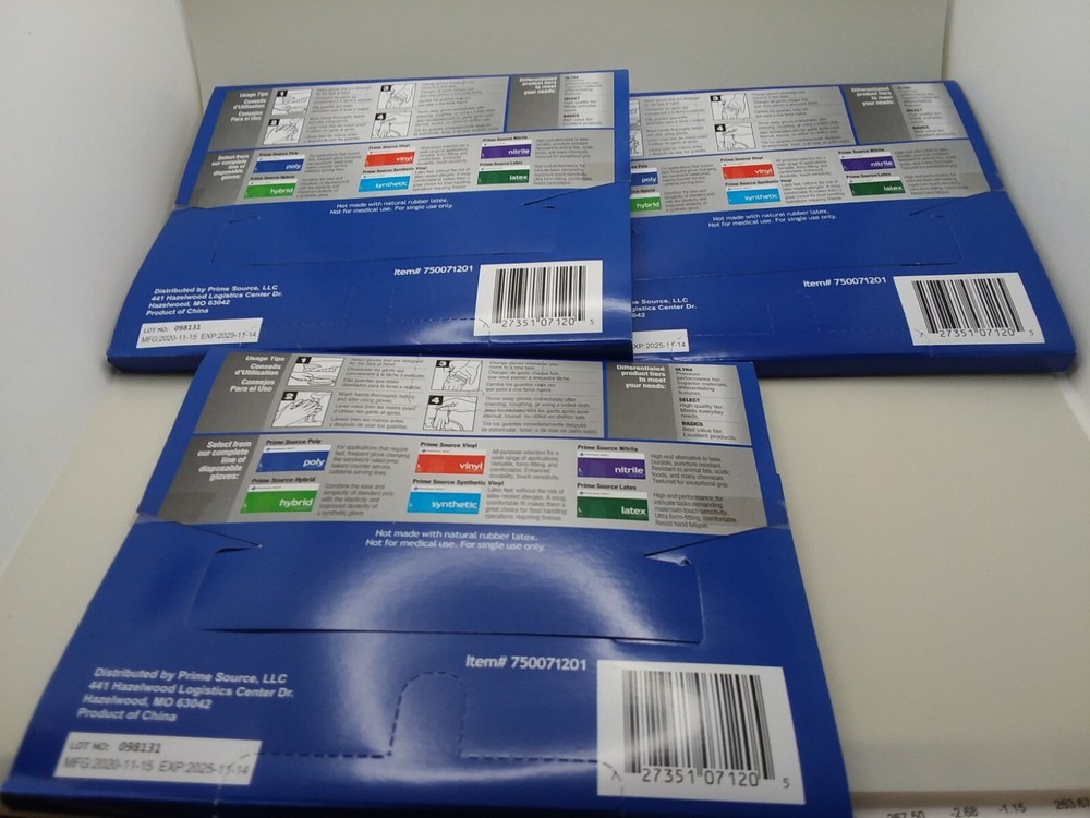 Prime Source 'Select' Small Poly Disposable Blown Poly Gloves 3 pkgs of 100 each