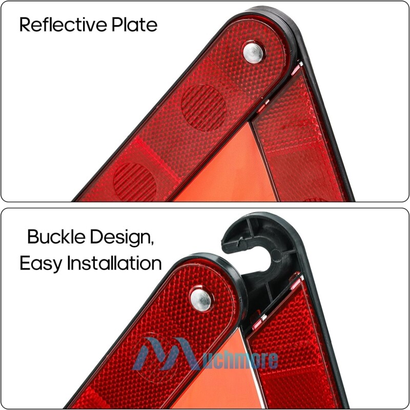 Emergency Warning Triangle DOT Approved Reflective Safety Roadside Kit for Car