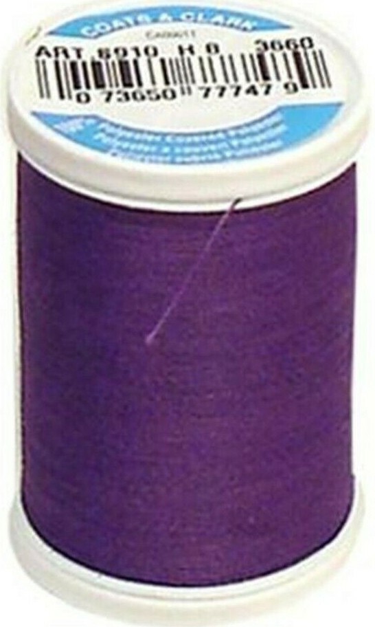 Coats & Clark ~ Dual Duty All Purpose Thread, 250 yd ~ (S910-3660 - Deep Violet)
