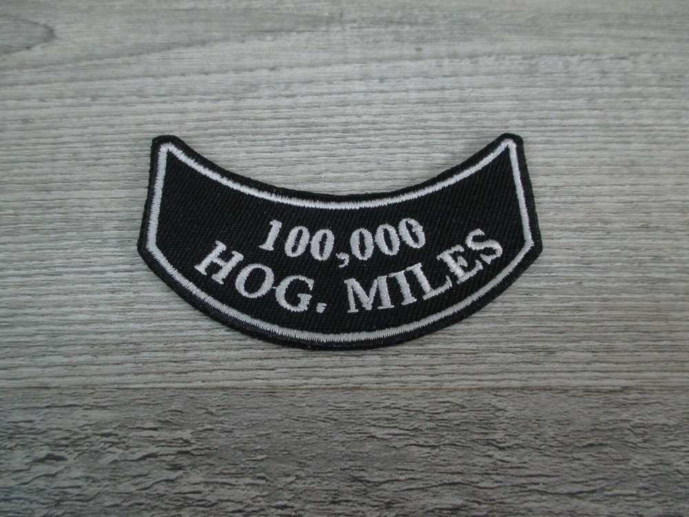HARLEY DAVIDSON OWNERS GROUP HOG 100,000 MILES JACKET VEST PATCH