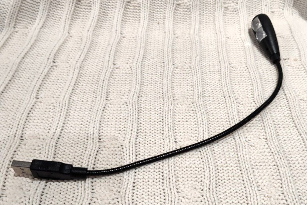 USB Bendable Laptop Desk Light Black Flexible