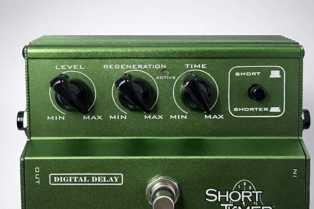 Rocktron Short Timer Digital Delay Guitar Effects Pedal Green Tested Working