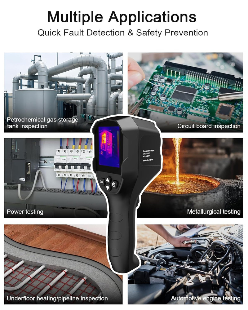 High-Resolution Dual-Light Thermal Imaging Camera with 9H Battery Life