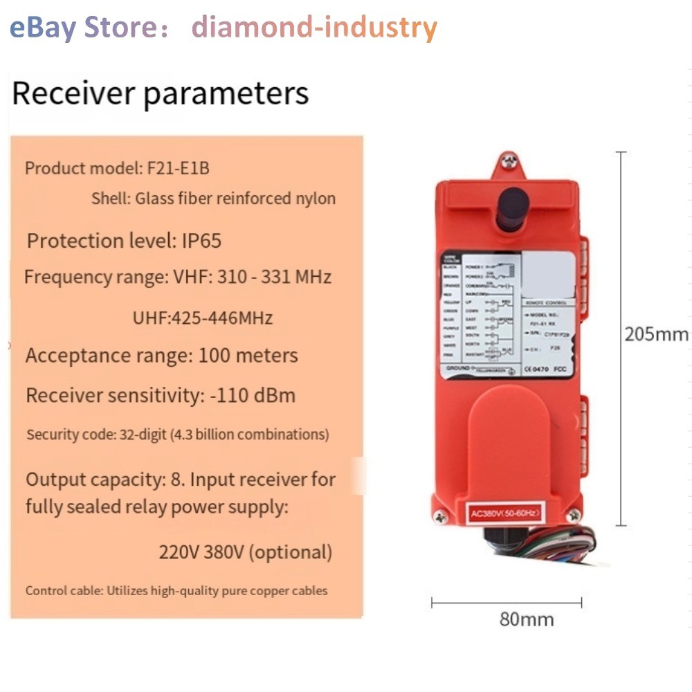 F21-E1B Wireless Industrial Remote Controller Transmitter & Receiver