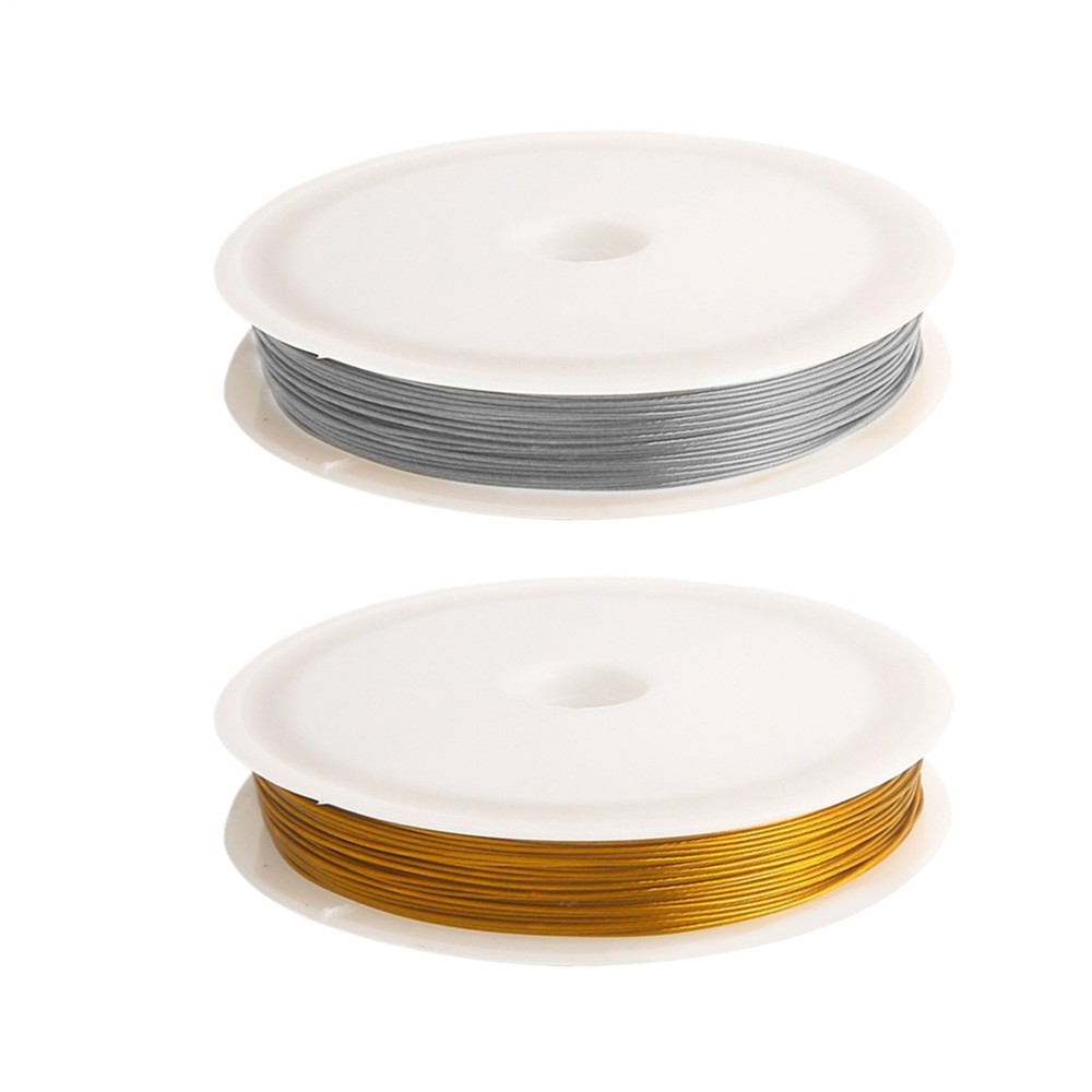 Stainless Steel Thin Beading Wire Gold Silver Stringing Thread Craft Supplies