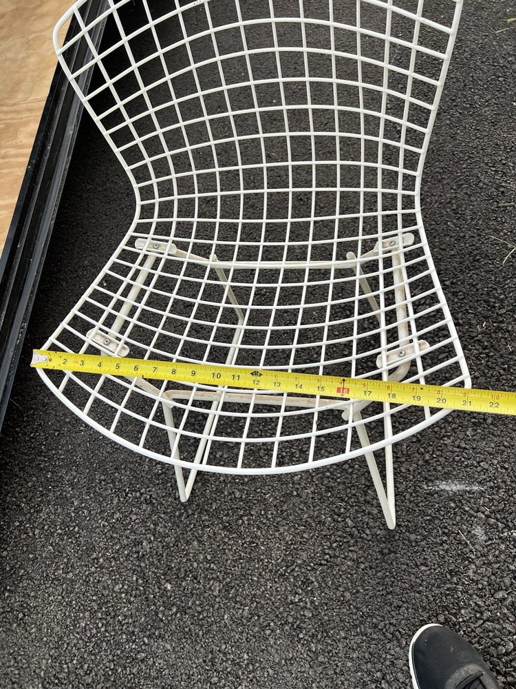 MCM Authentic Harry Bertoia KNOLL Rubberized White Wire side Chairs