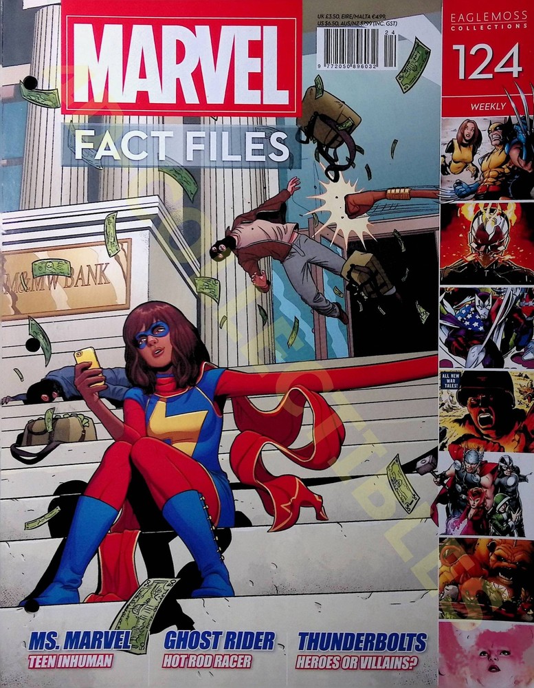 Marvel Fact Files Magazine Eaglemoss Issue 124  Weekly Edition Ms. Marvel