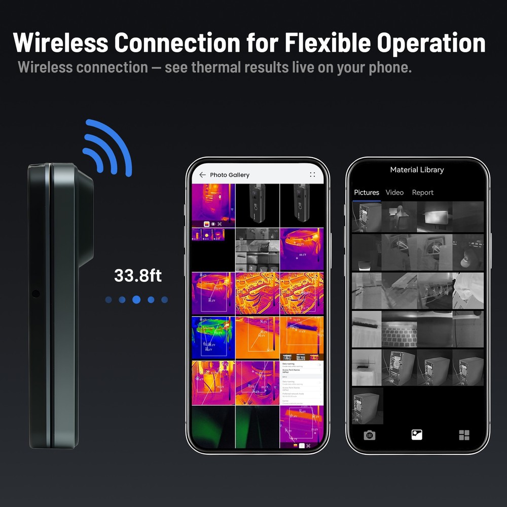 LAUREII Thermal Camera for Android & iOS IR Resolution Wireless TISR 512*384