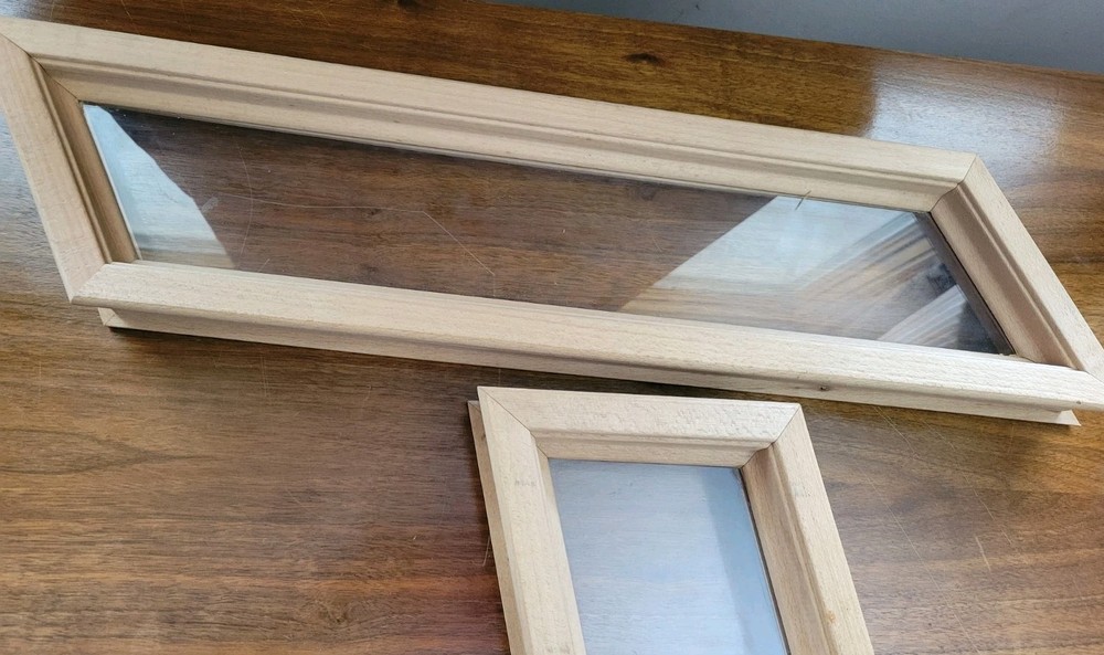 2 Small Visador Diagonal Door Windows