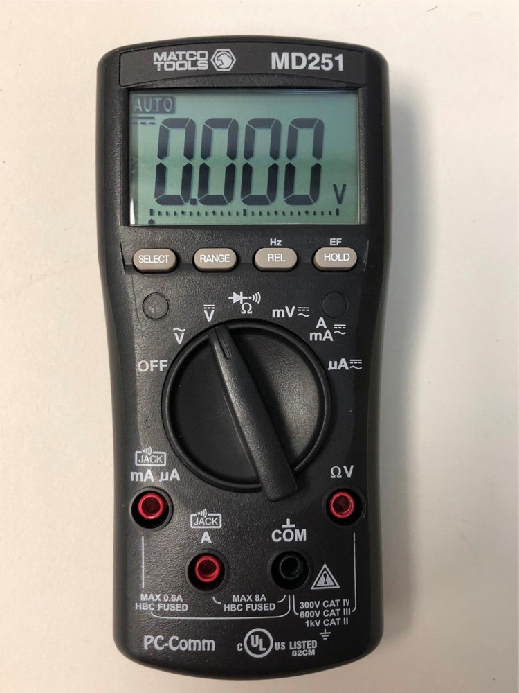 MATCO BASIC DIGITAL MULTIMETER Part No. MD251