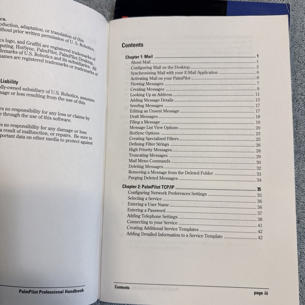 1997 PALM PILOT Handbook Plus Professional Edition