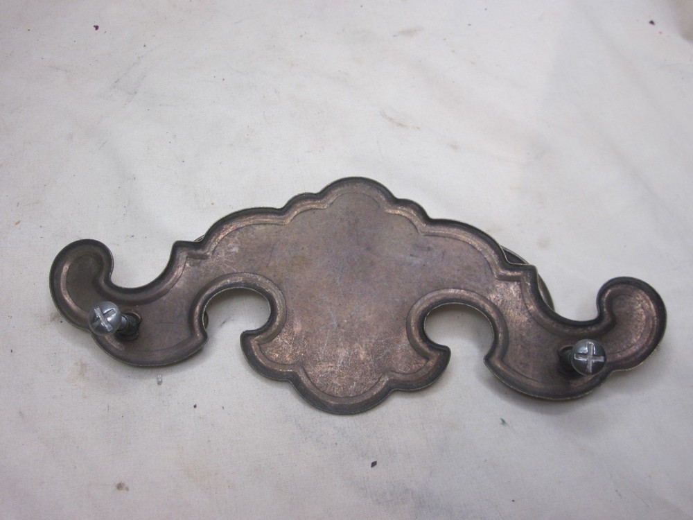 1 large vintage drawer handle drop down pull 5.25" center winged bail