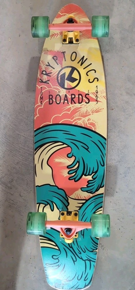 Kryptonics Skateboard Longboard 36". Smooth Wheels