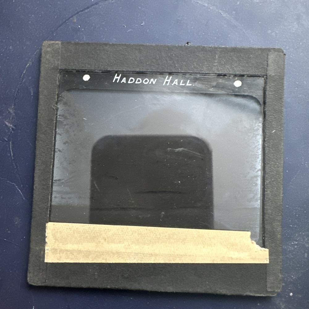 Antique Magic Lantern Slide Haddon hall Derbyshire