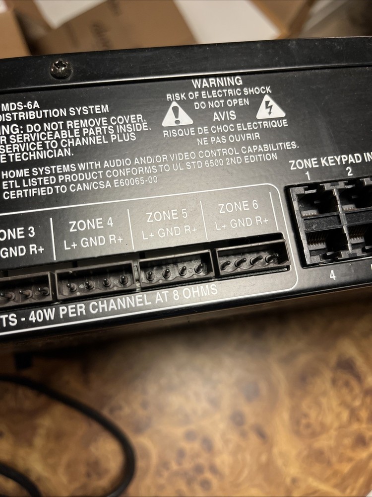 Channel Plus MDS-6A Music Distribution System POWERS ON - NOT TESTED