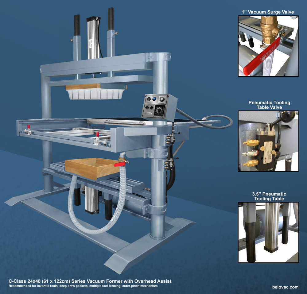24"x 48" Belovac Vacuum thermoforming machine