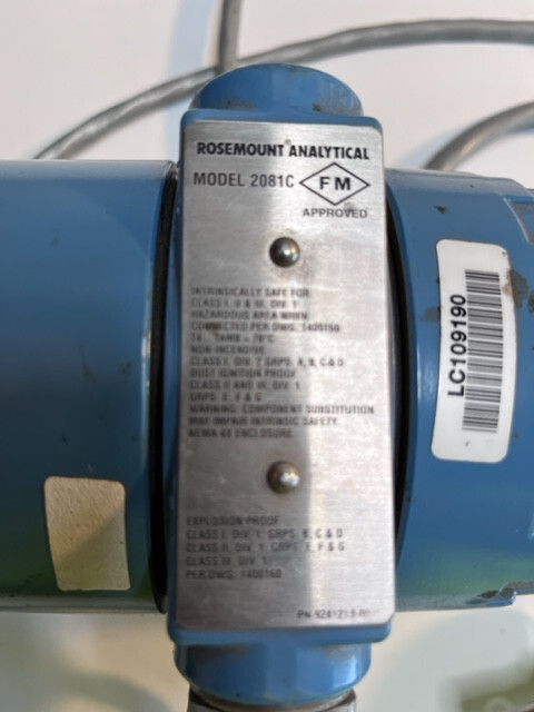Rosemount Analytical Transmitter 2081C With 403-12-21-54 Conductivity Sensor