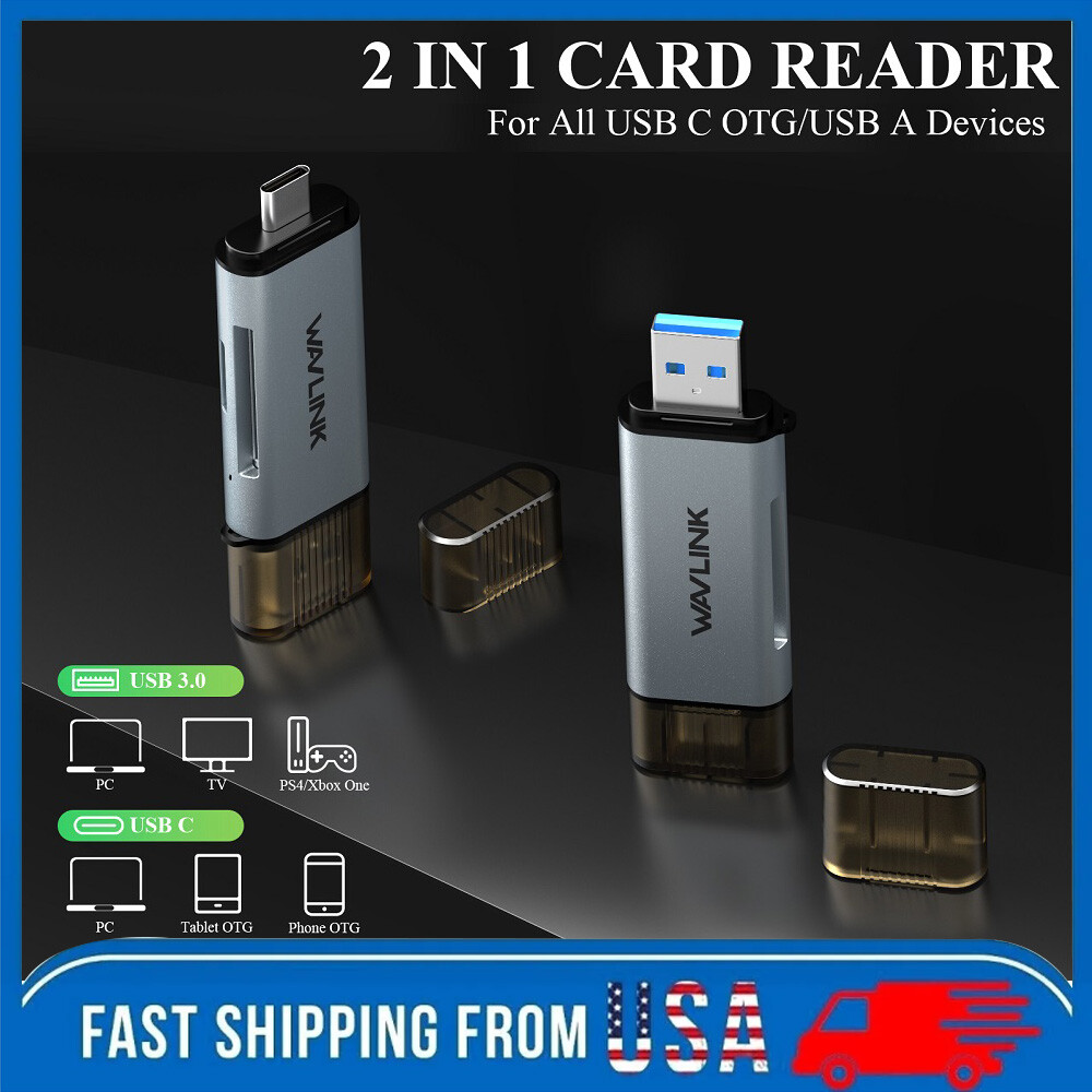 SD Card Reader USB C/USB3.0 to Micro SD Memory Card Reader Adapter for TF SD