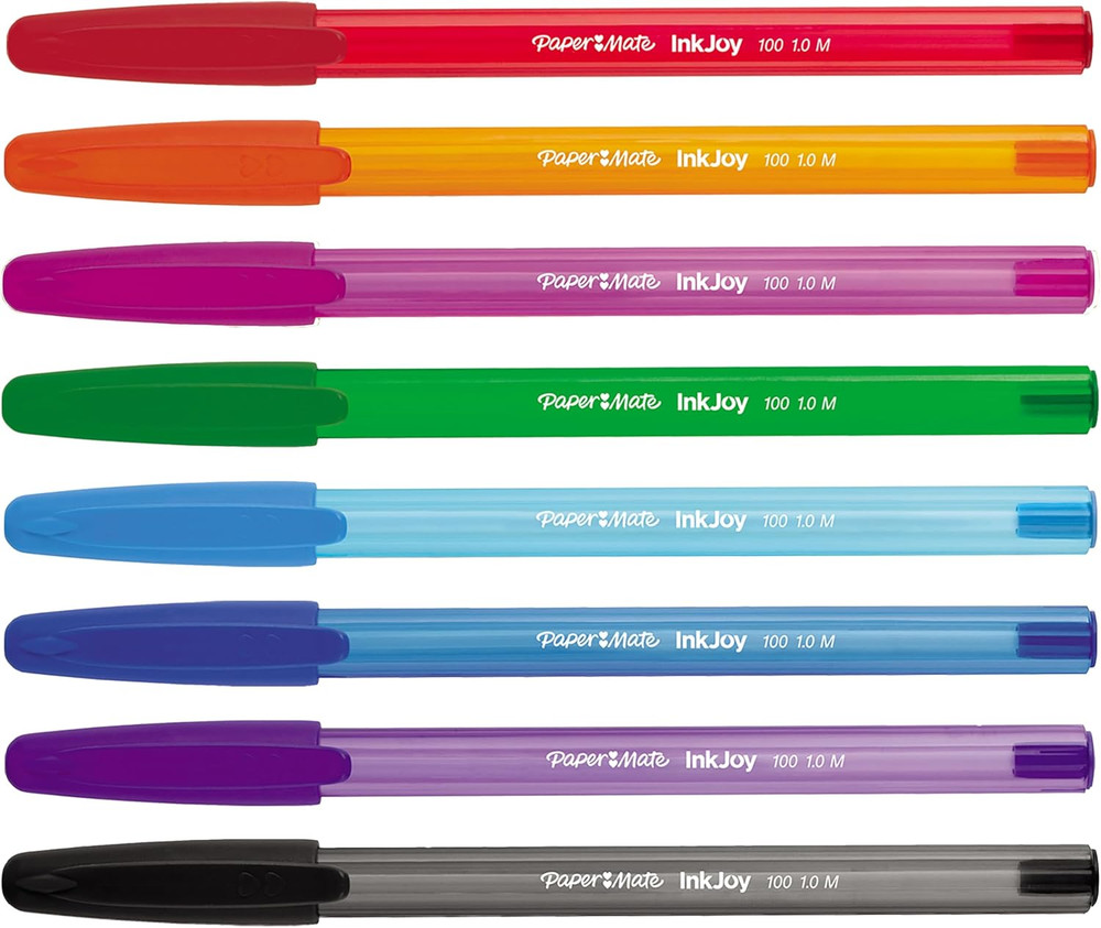 Inkjoy 100ST Ballpoint Pens, Medium Point (1.0Mm), Assorted, 18 Count