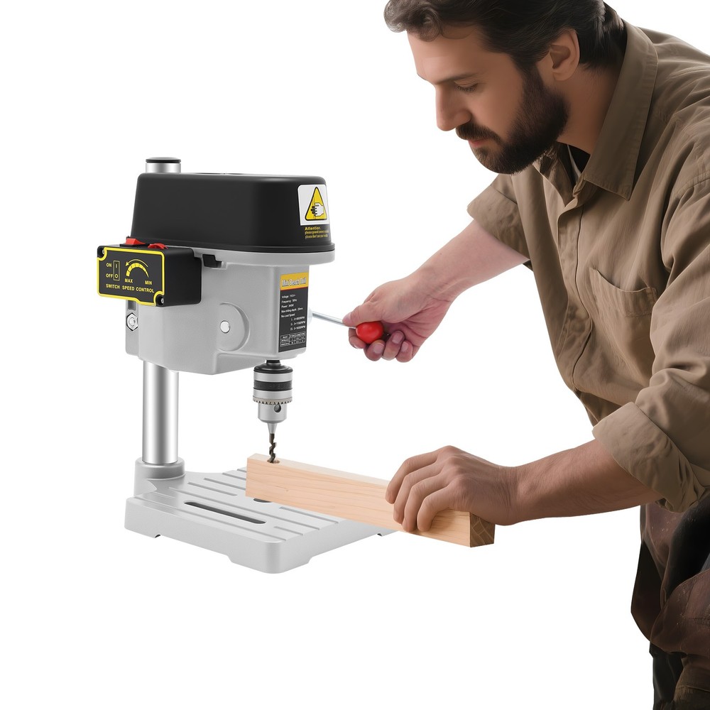 Portable Drill Press Electric Mini Drill Press Bench Small Benchtop Drill Press