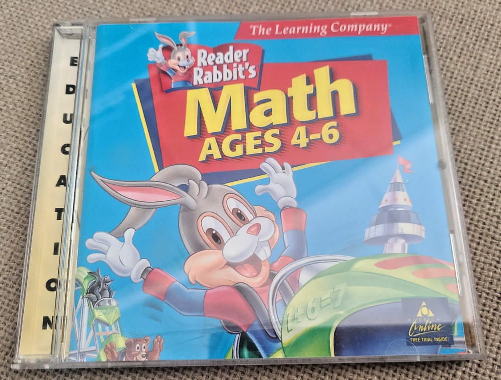 The Learning Company Reader Rabbit Personalized Math Ages 4 - 6 - (1998)
