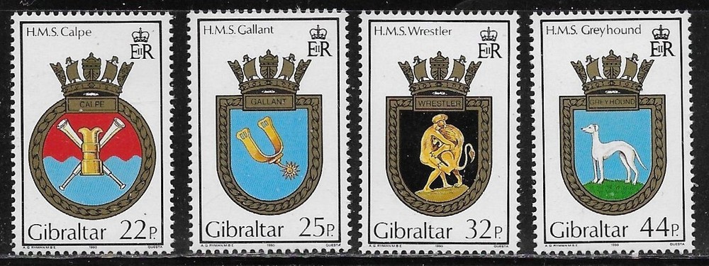 Gibraltar Scott #'s 574 - 577 MNH