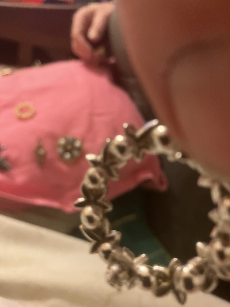 White Metal And Seed Pearl