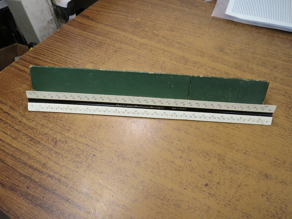 A W Faber & Castell 873C/Z2 Architect Engineering Triangular Ruler w/ box