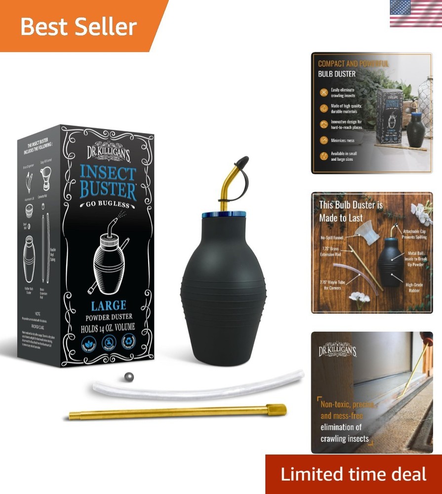 Natural Pest Control Solution - The Insect Buster 14oz Handheld Duster & Sprayer