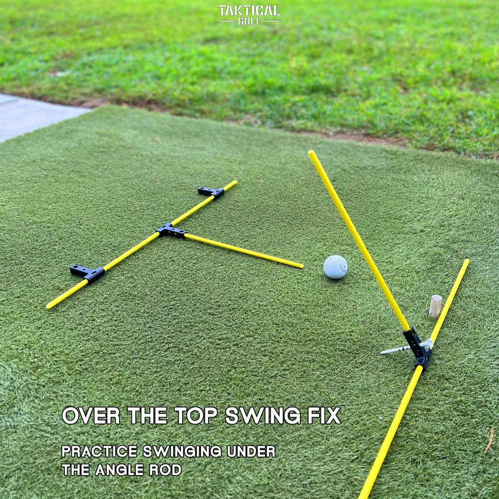 Golf Alignment Guide Sticks Adjustable Swing & Putting Trainer Aid Fix Slice