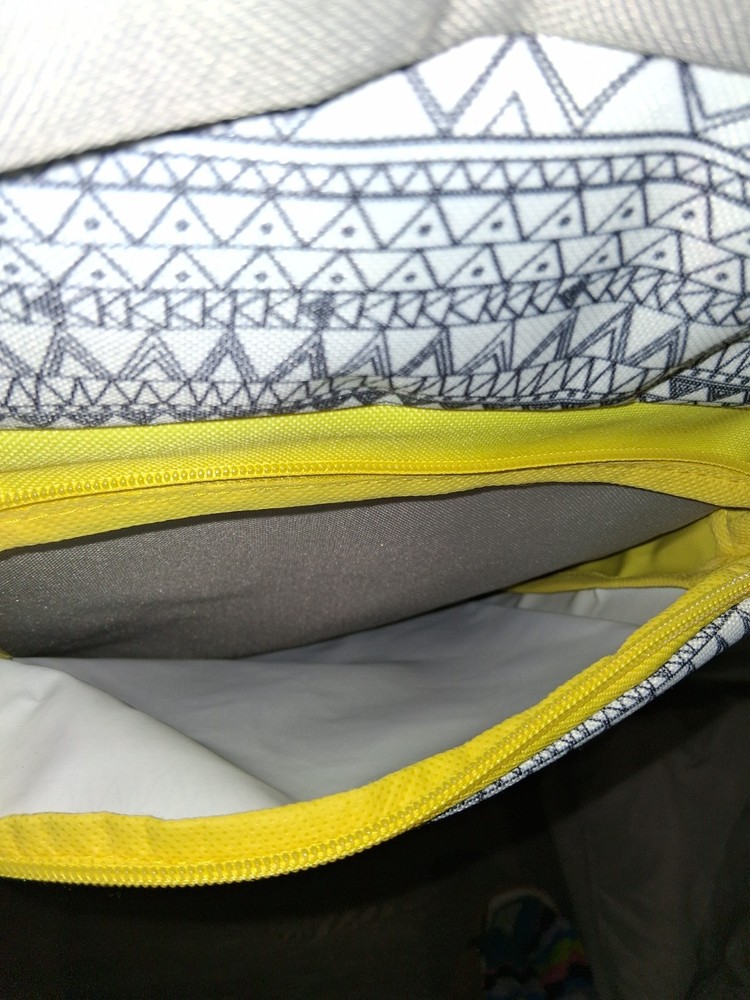 Carry Gear Solutions Grey & Yellow Backpack w/a Geometric Tribal pattern