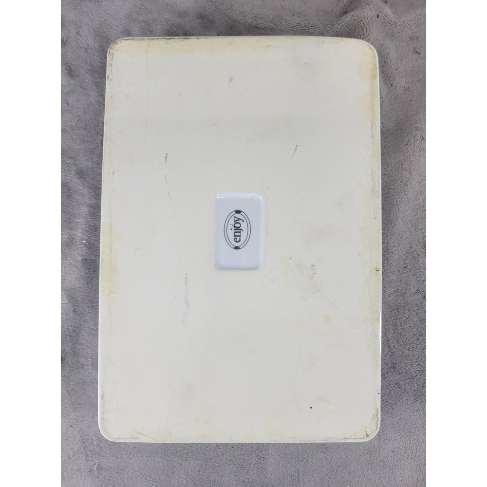 Enjoy White Ceramic Rectangular Baking Dish with Ribbed Sides 12" x 8.5"