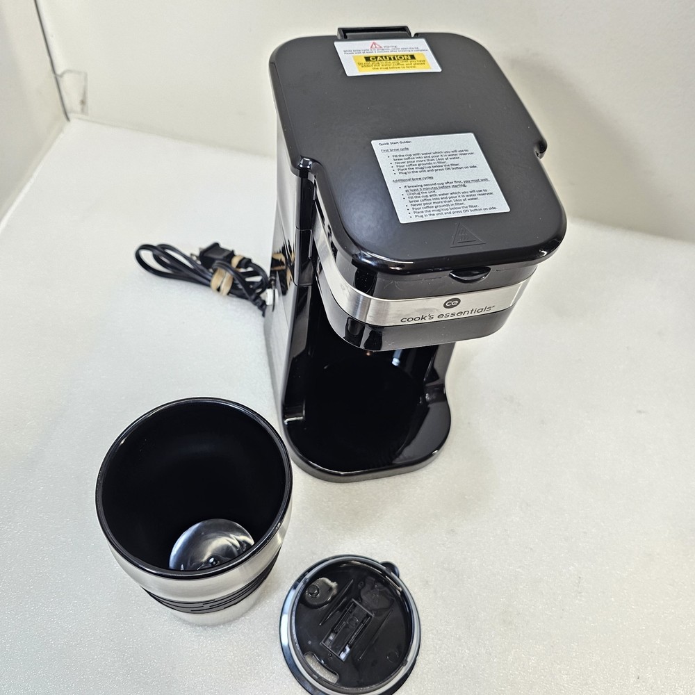 Cook's Essentials Single-Serve Coffee Maker With Tumbler