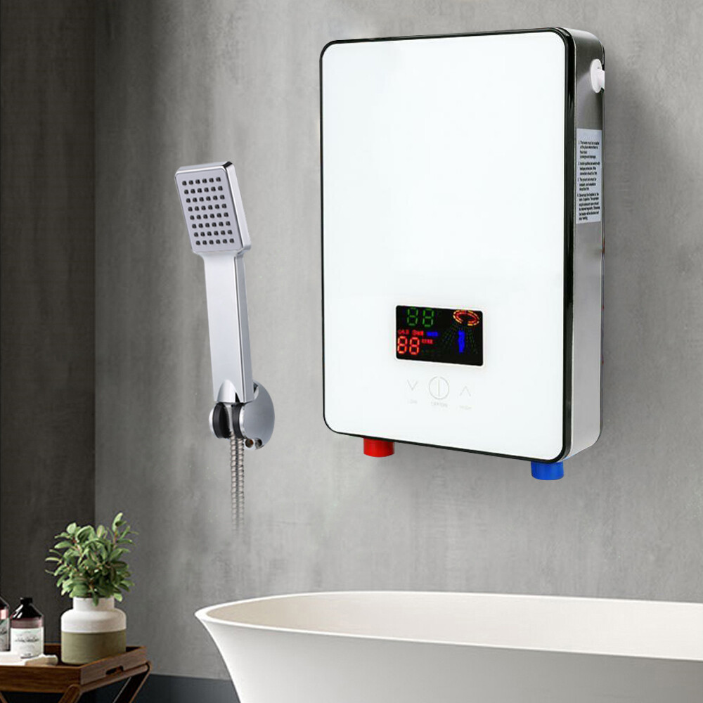 110V Whole House Electric Tankless Instant Water Heater 4500W with Shower Head