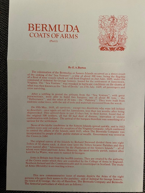 Bermuda first day covers: four different sets canceled stamps