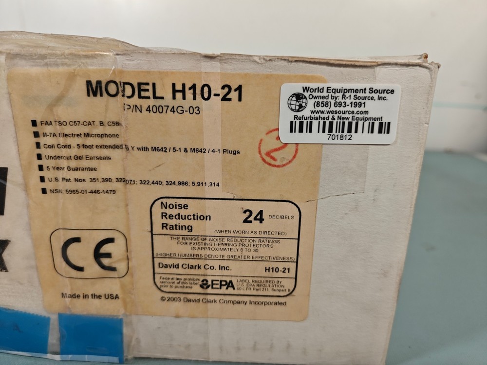 David Clark H10-21 Aviation Headset