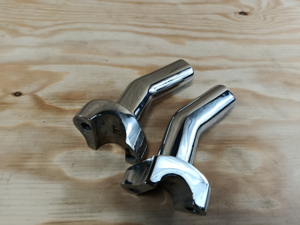 (K) CHROME 4" PULLBACK RISERS FOR 1" HANDLEBARS HARLEY DAVIDSON