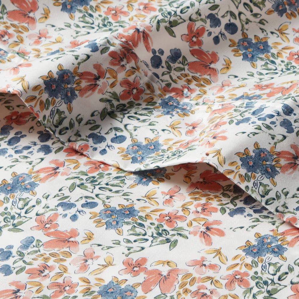 Twin/Twin XL 400 TC Printed Pattern Sheet Set Ditsy Floral -Threshold