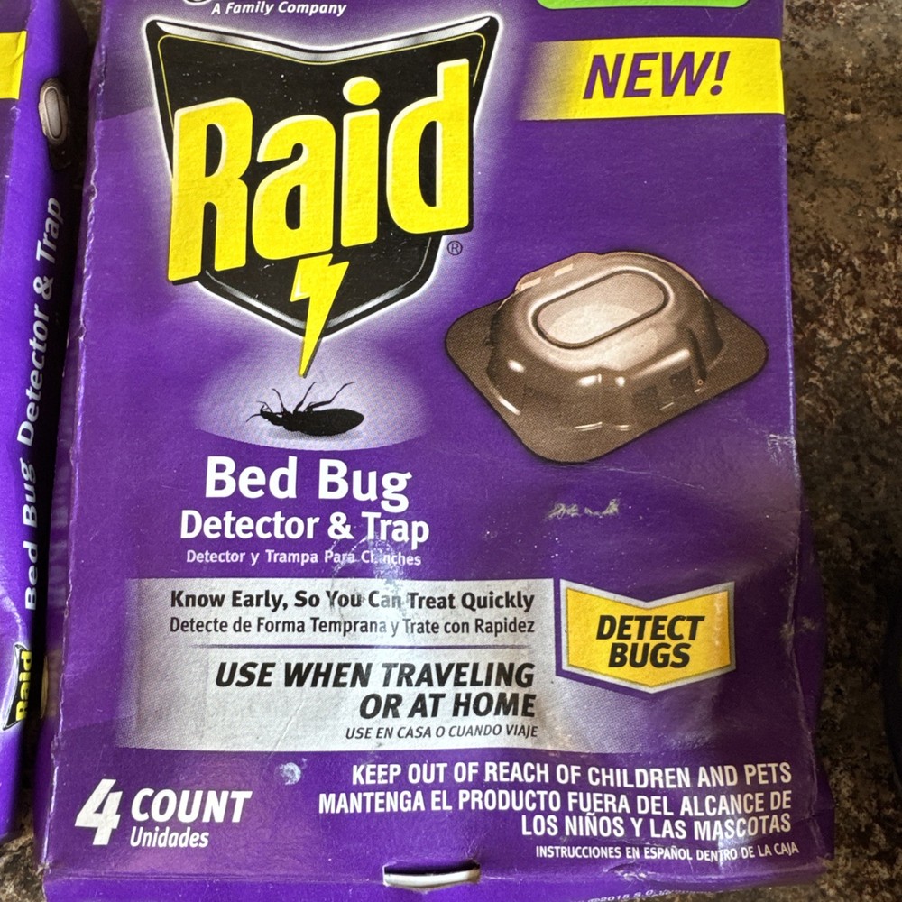 2 @ Raid Bed Bug Detector & Traps, 4 traps per box (total of 8)