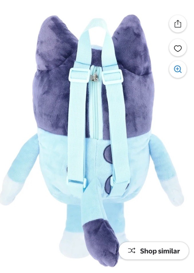 NWT Bluey Kids' 16" Plush Backpack