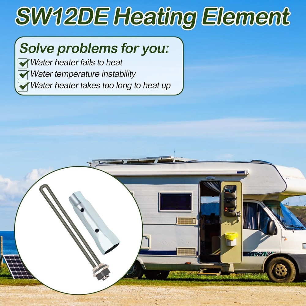 520900 RV Water Heater Element Replacement Suburban SW10DE SW6DE Silver