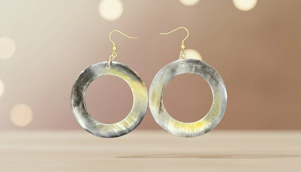 Lustrous Circle Hoop Earrings