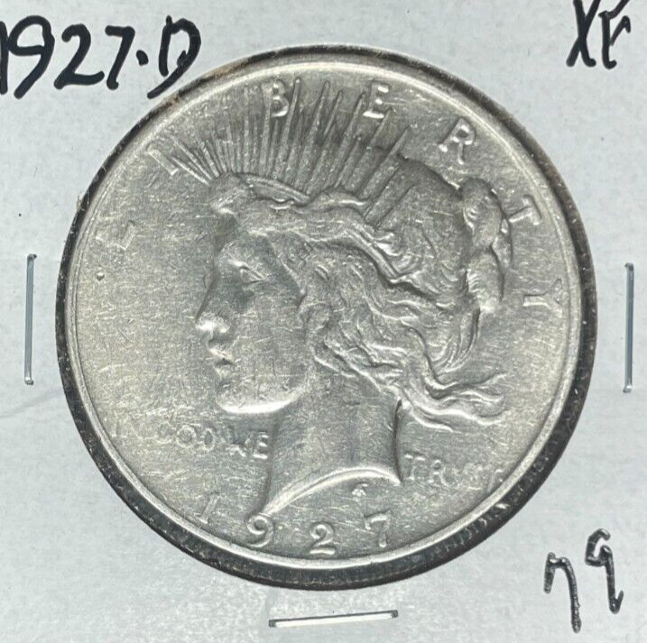 1927-D PEACE SILVER DOLLAR ~ XF ~NICE COIN~